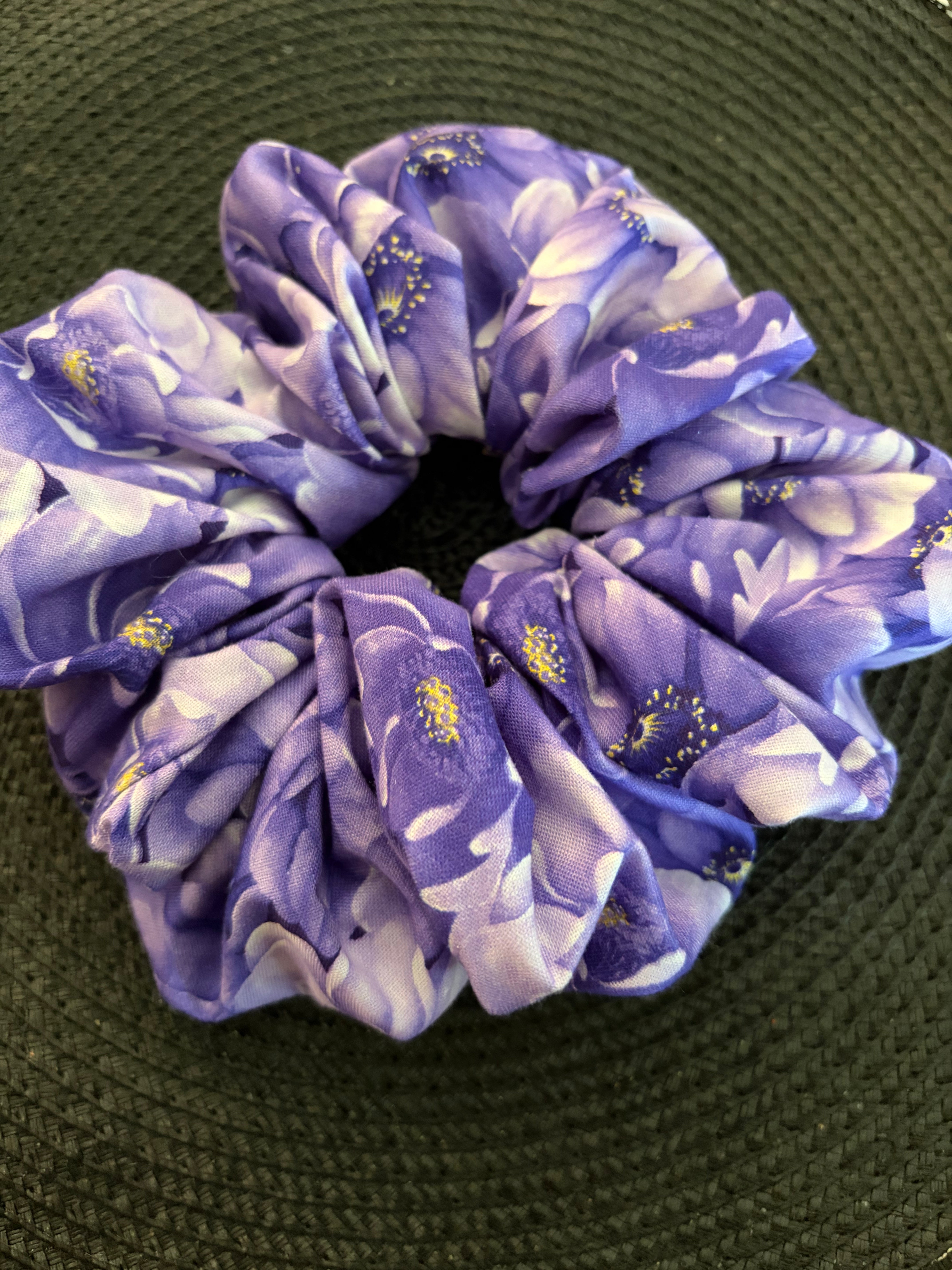 Lavender & purple large scrunchie