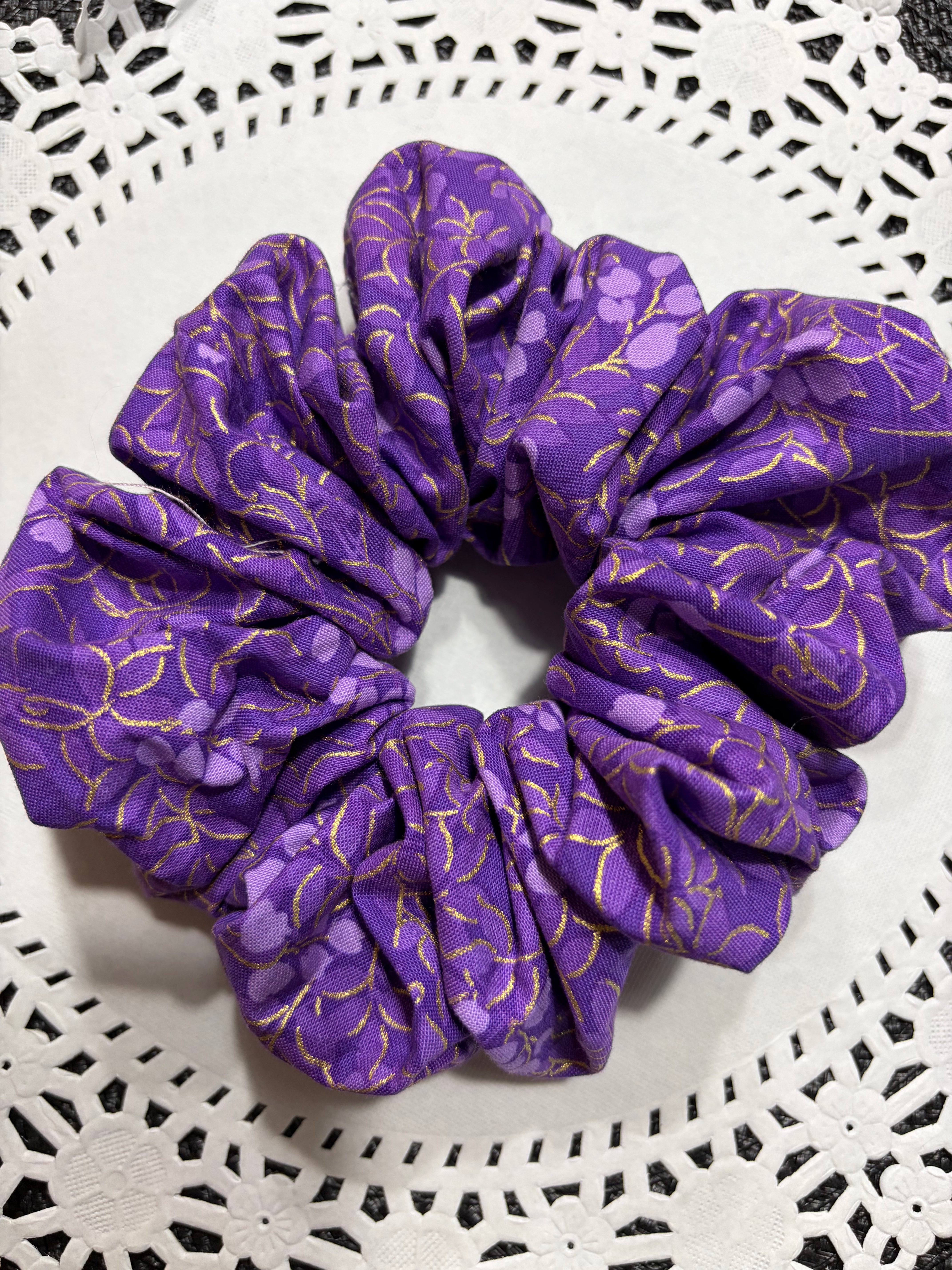 Large purple scrunchie